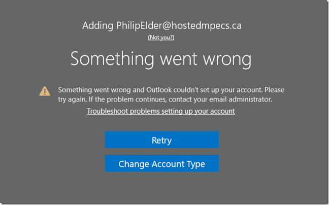 office 365 autodiscover not working outlook